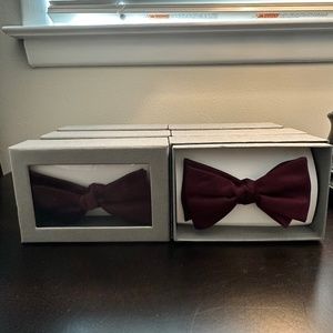 6 Burgandy Jos A Bank Bow Ties